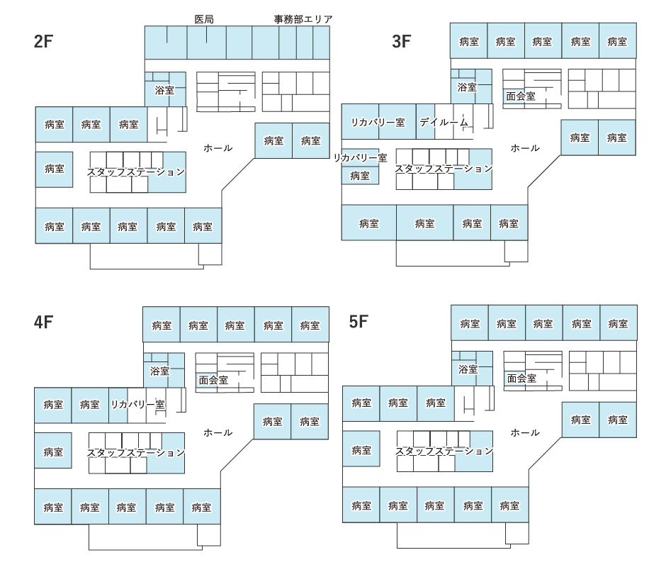 2F-5Fフロアマップ